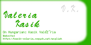 valeria kasik business card